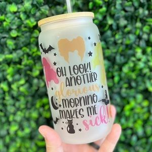 Hocus Pocus Frosted Glass Cup